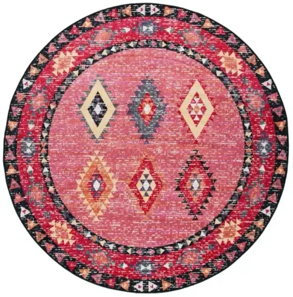 MONTAGE Collection MTG201U-7R Pink / Black 6'-7" X 6'-7" Round