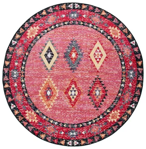 MONTAGE Collection MTG201U-7R Pink / Black 6'-7" X 6'-7" Round