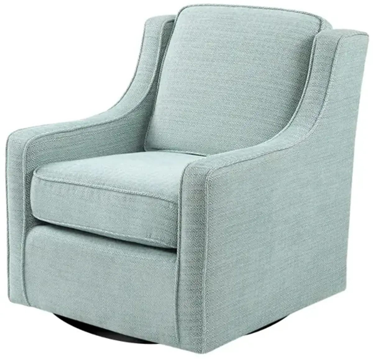 Madison Park Harris Dusty Aqua Chenille Swivel Chair