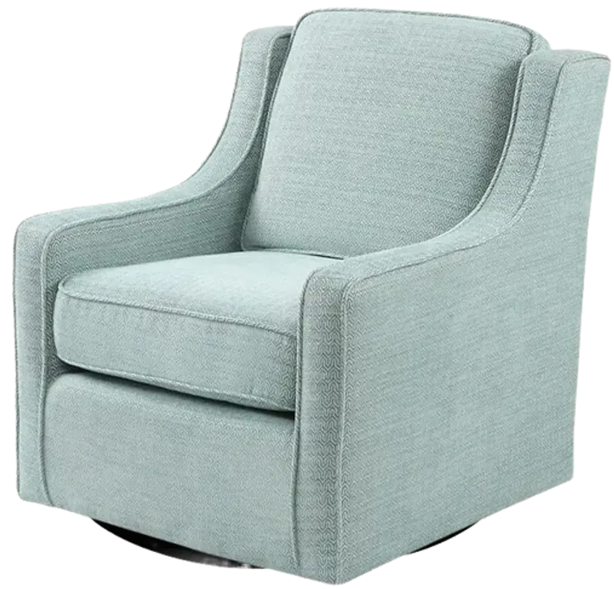 Madison Park Harris Dusty Aqua Chenille Swivel Chair