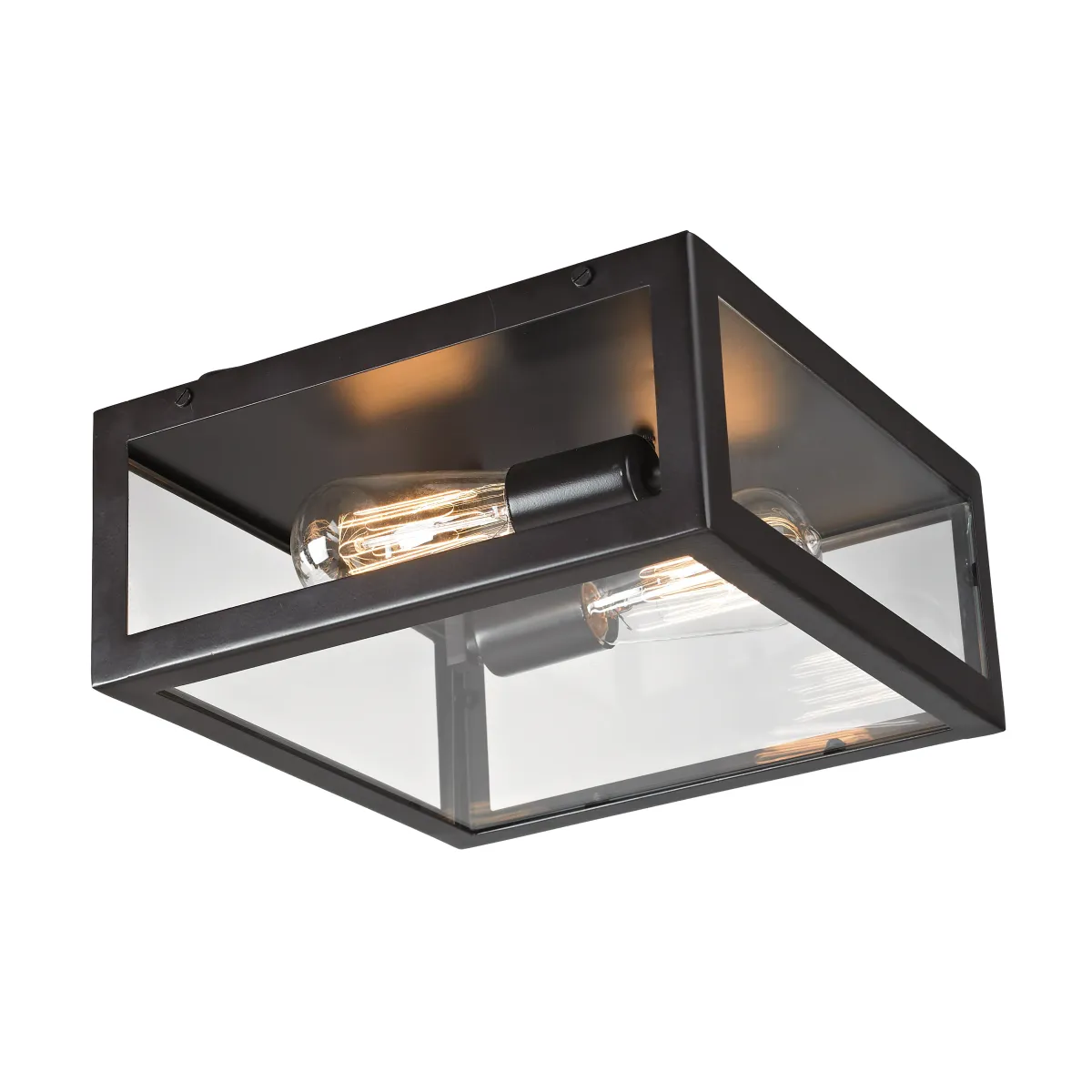 Parameters 12" Wide 2-Light Flush Mount - Bronze