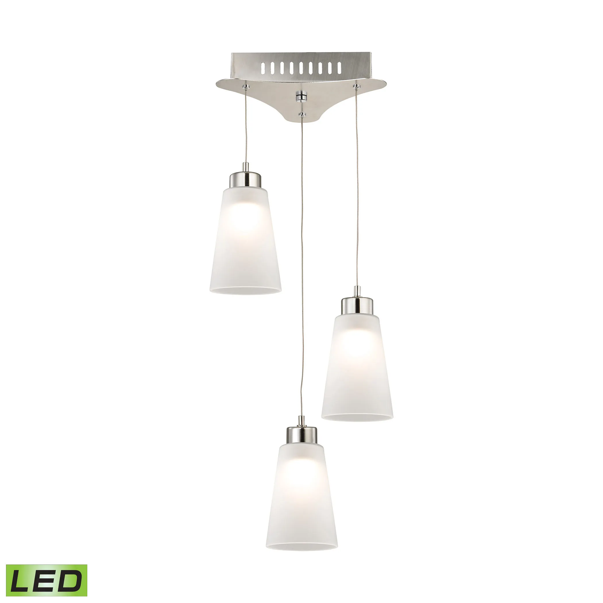 Coppa 11" Wide 3-Light Mini Pendant - Satin Nickel