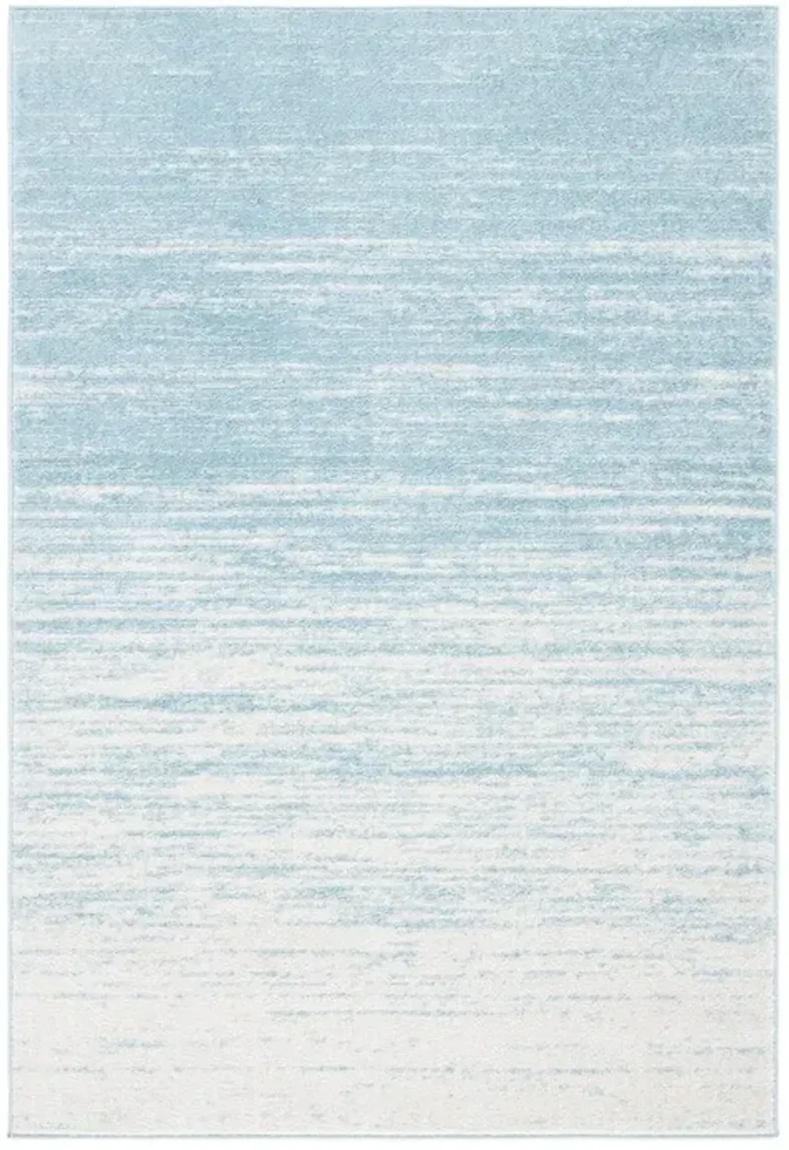 Adirondack Contemporary Aqua / Ivory 5'-5" X 7'-7" Powerloomed Rug