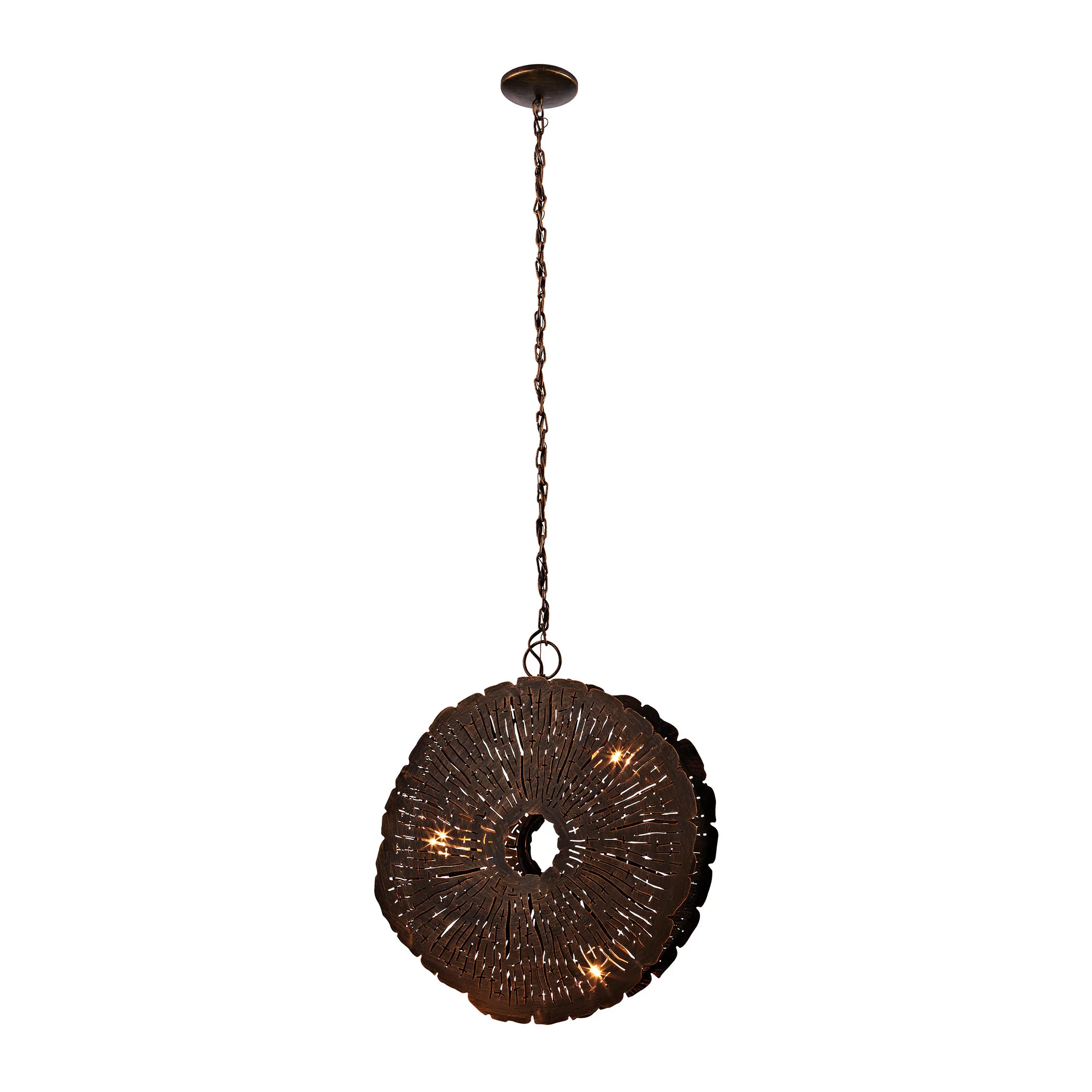 Organic Metal 19" Wide 3-Light Chandelier