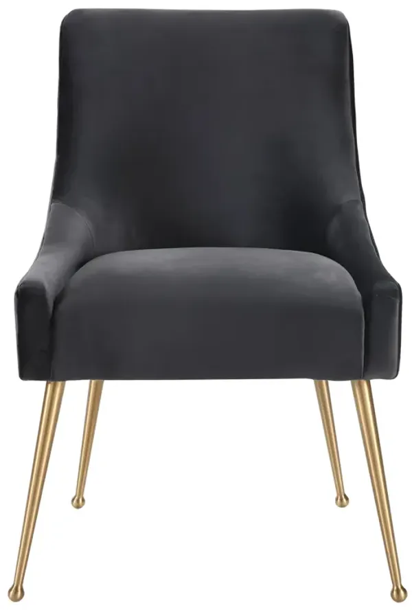 Beatrix Grey Velvet Side Chair