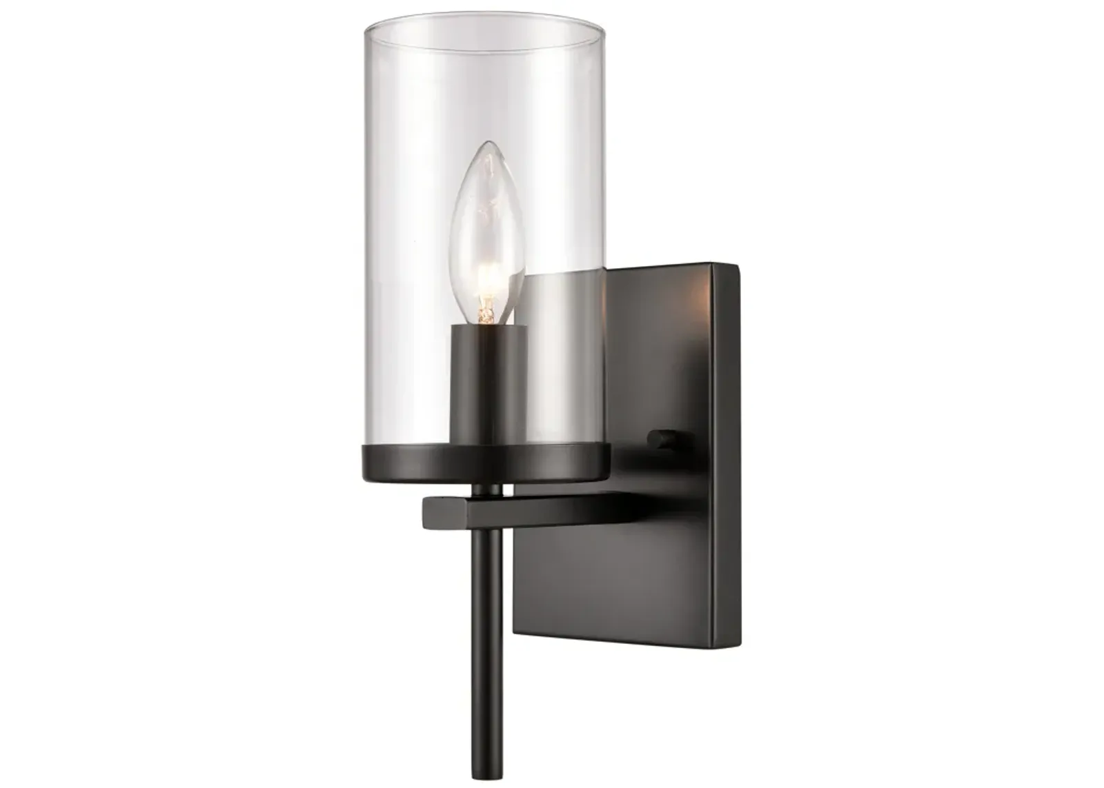 Oakland 12" High 1-Light Sconce - Black