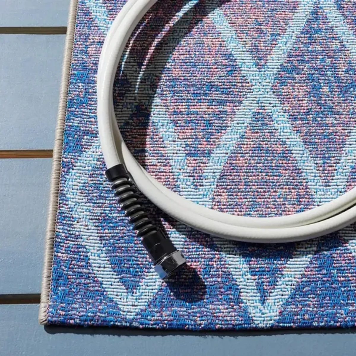 SUMMER 452 Blue  2' X 8' Runner Rug