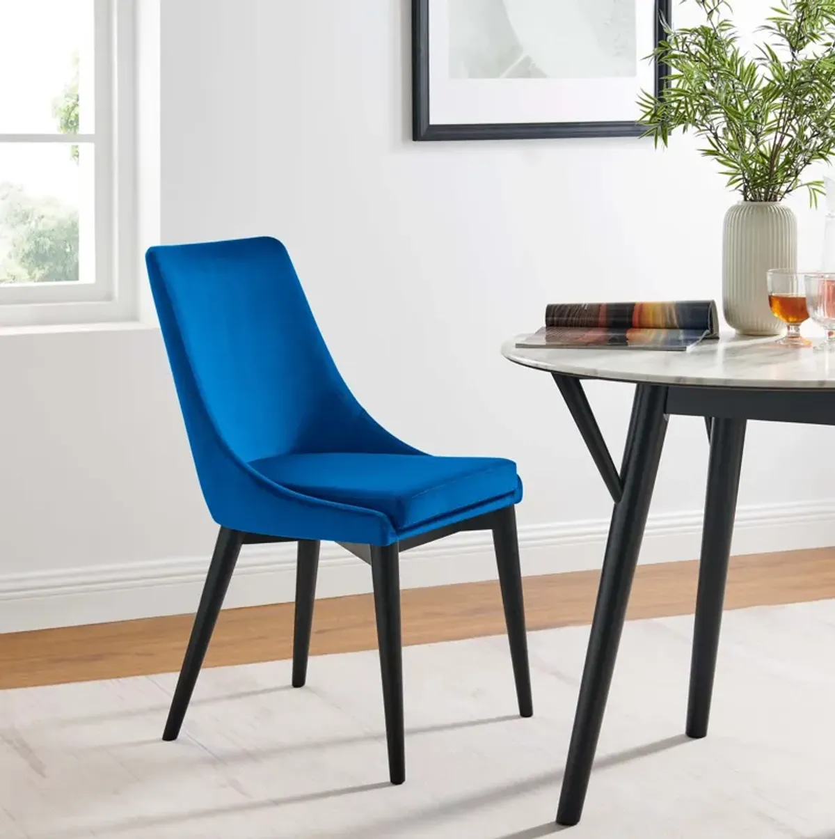 Viscount Performance Velvet Dining Chair