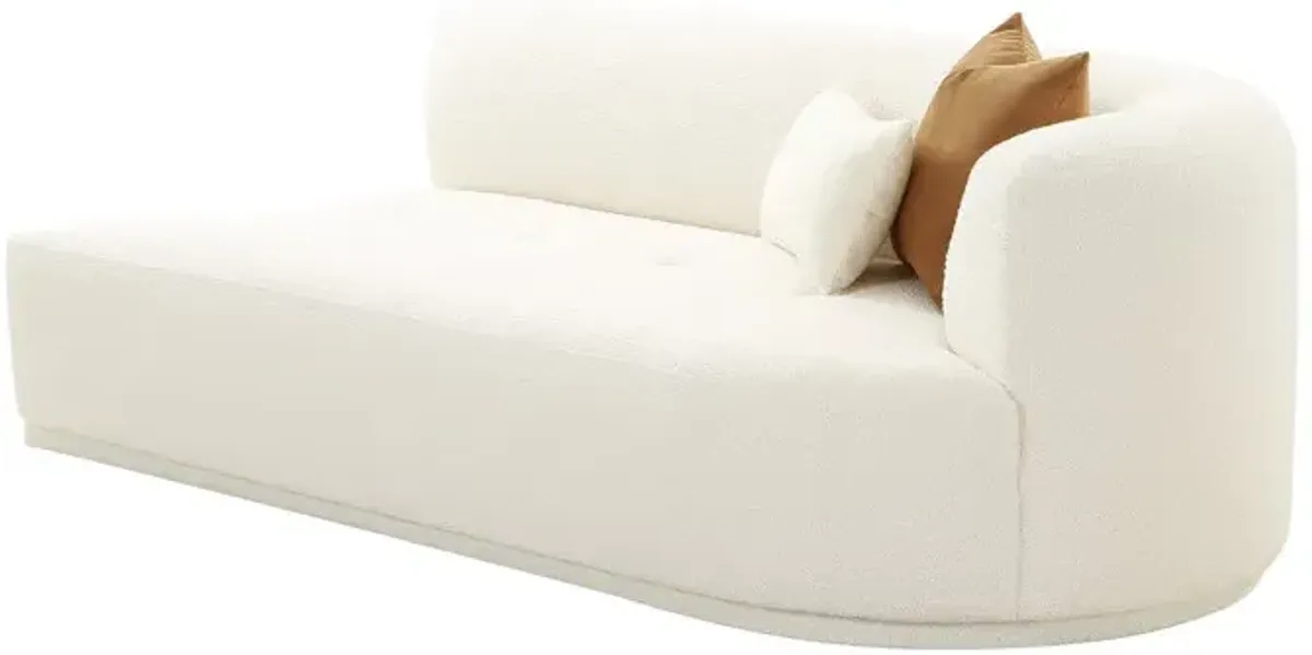 Fickle Cream Boucle Modular Armless Loveseat