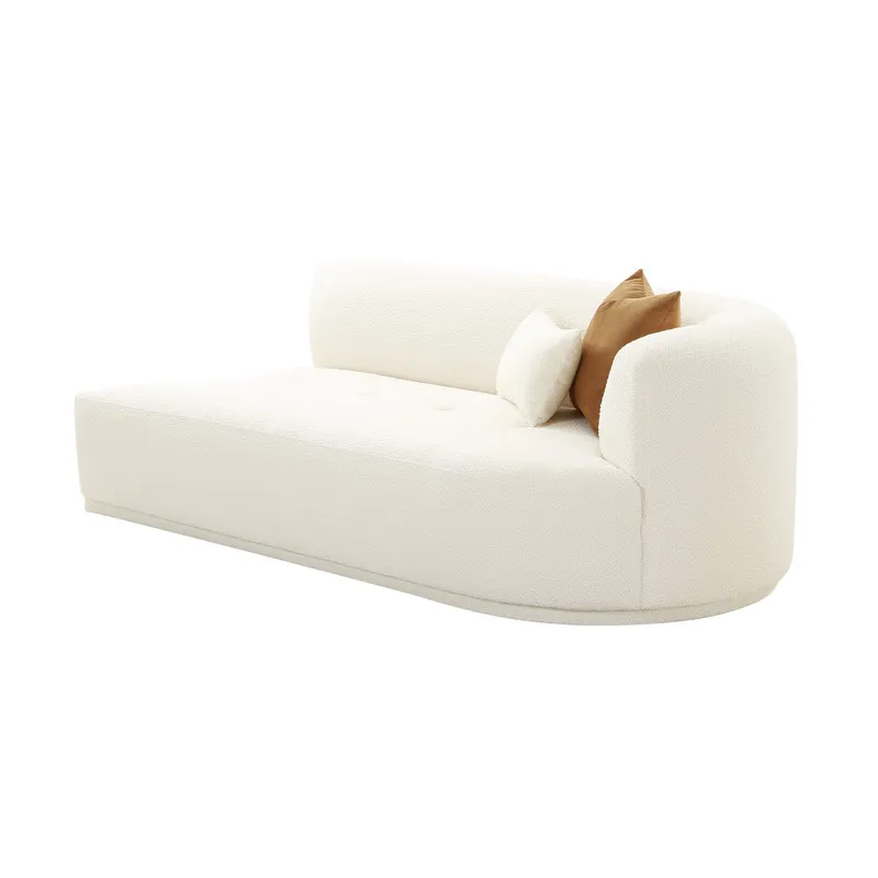 Fickle Cream Boucle Modular Armless Loveseat