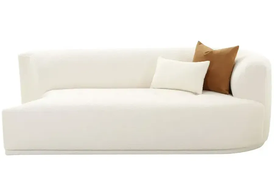 Fickle Cream Boucle Modular Armless Loveseat