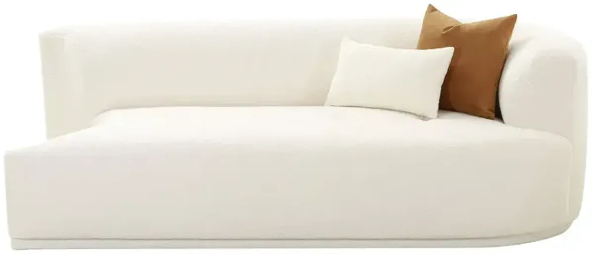 Fickle Cream Boucle Modular Armless Loveseat