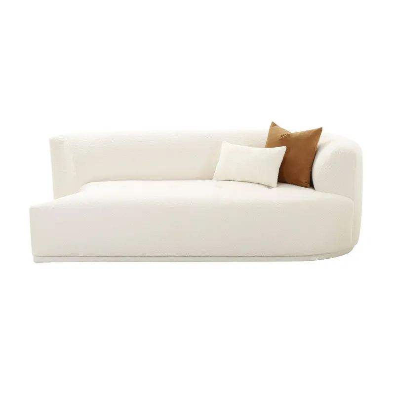 Fickle Cream Boucle Modular Armless Loveseat