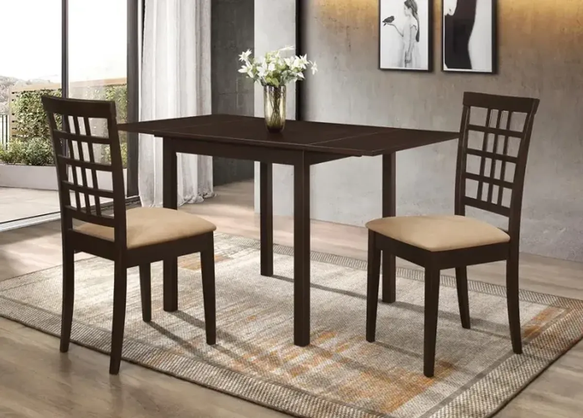 Kelso Rectangular Dining Table with Drop Leaf Cappuccino