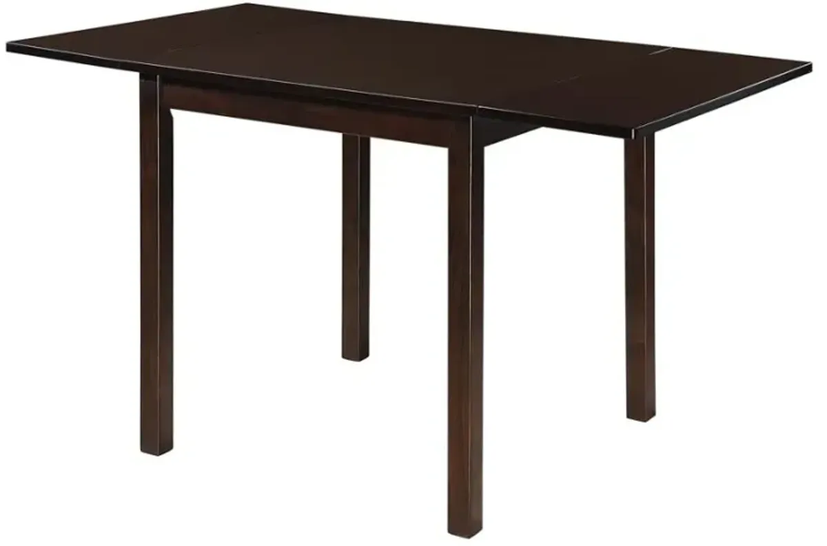 Kelso Rectangular Dining Table with Drop Leaf Cappuccino