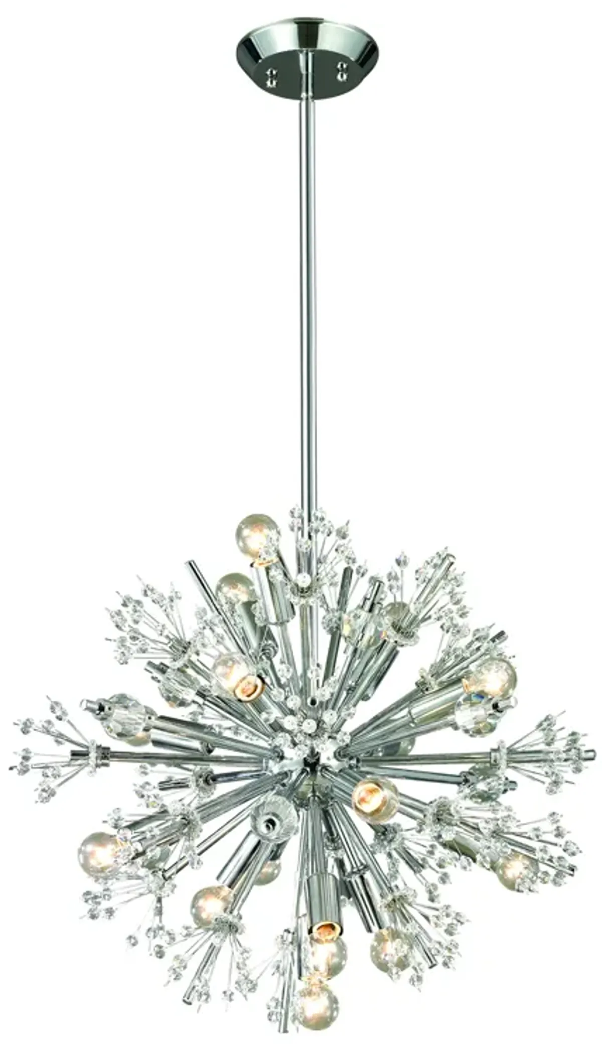 Starburst 20" Wide 15-Light Chandelier - Polished Chrome