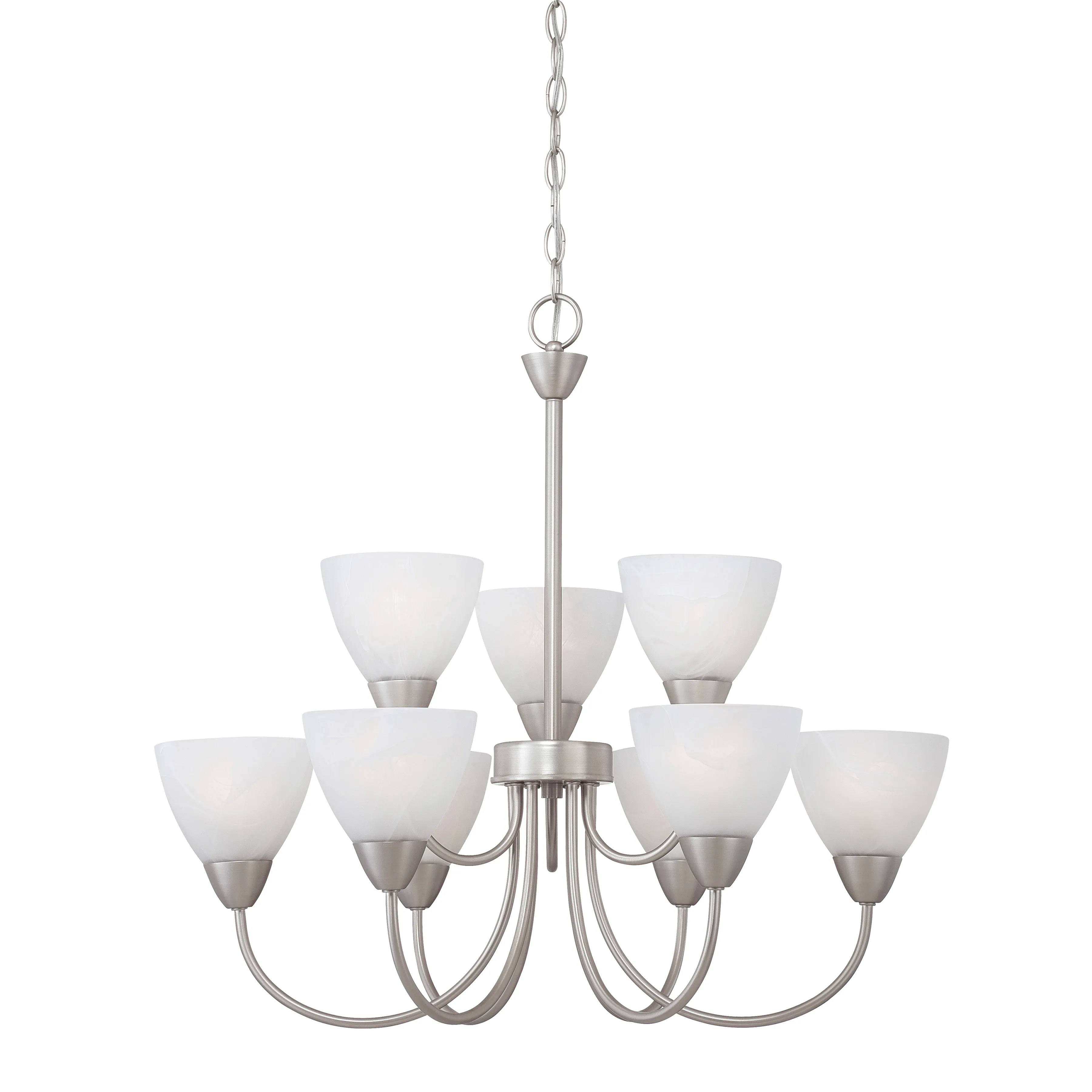 Tia 25.98" Wide 5-Light Chandelier - Matte Nickel