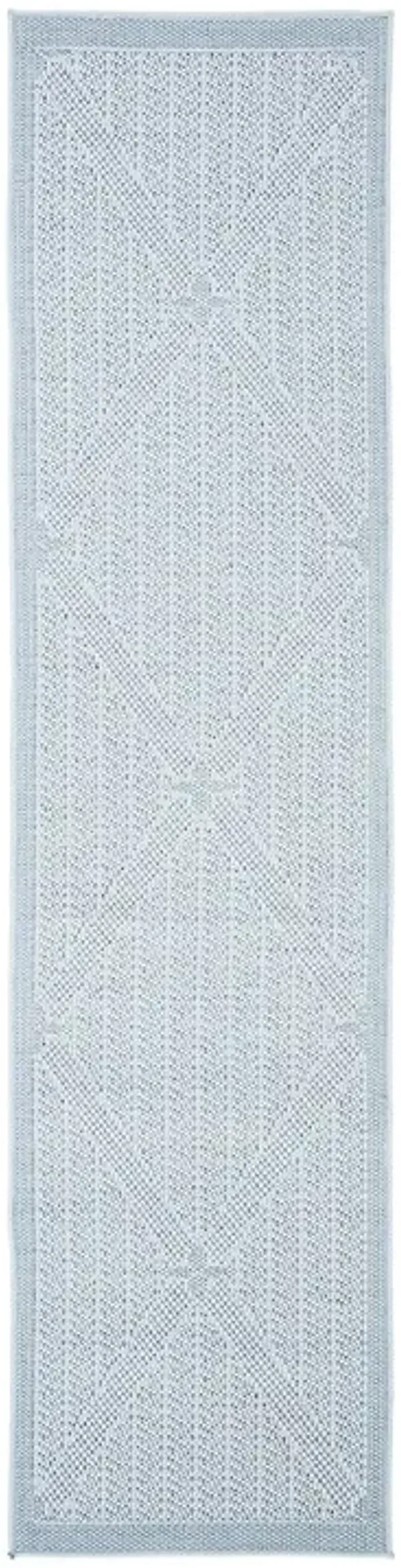 Safavieh BERMUDA 800 Collection BMU811M-28 Light Blue / Ivory 2' X 8'