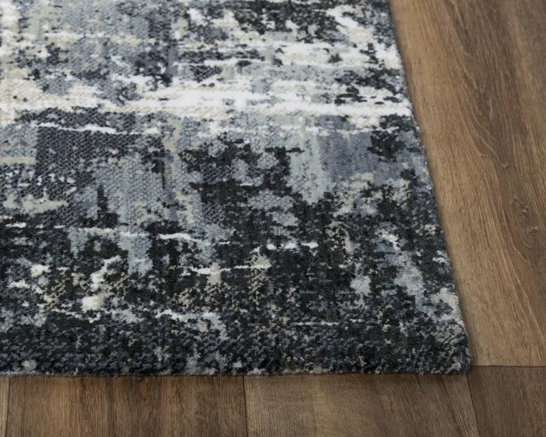 Elite Gray  Recycled Polyester 2'6" x 8' Runner Rug