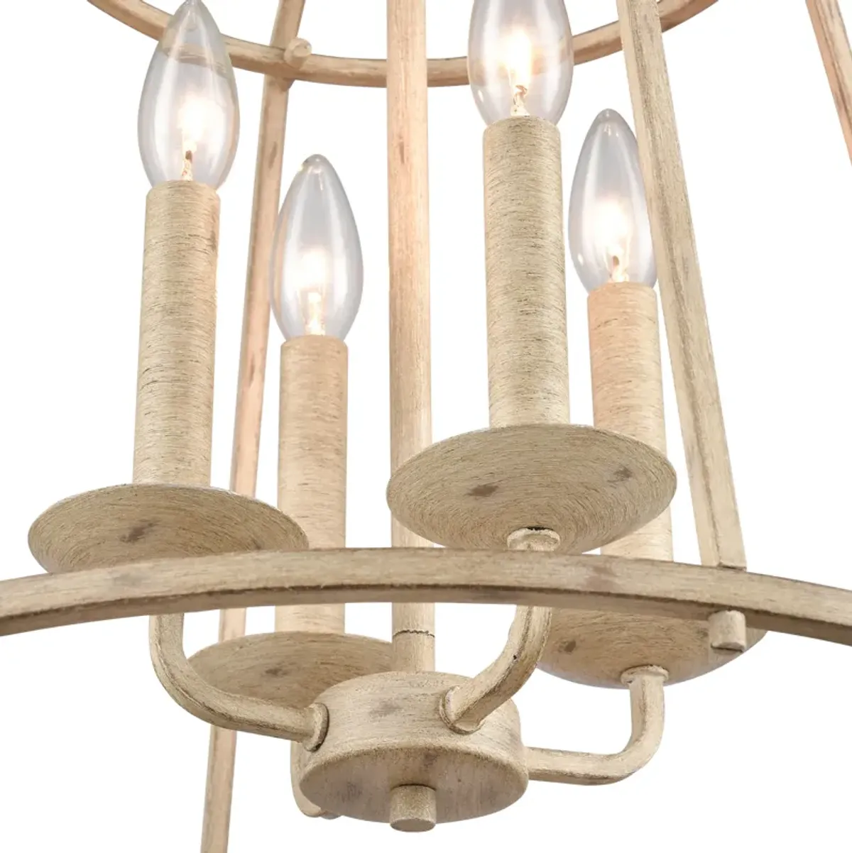 Ellisville 17.25'' Wide 4-Light Chandelier - Antique Cream