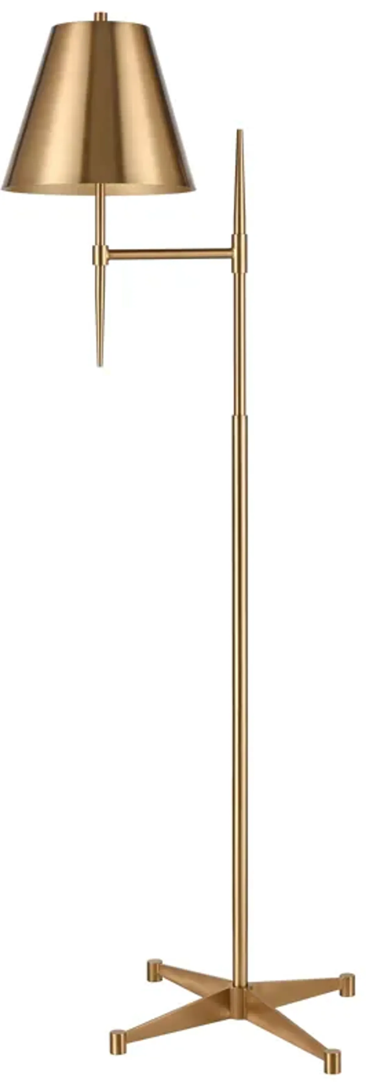 Otus 65'' High 1-Light Floor Lamp - Aged Brass - Includes LED Bulb