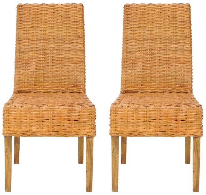 SANIBEL 18''H RATTAN SIDE CHAIR (SET OF 2)