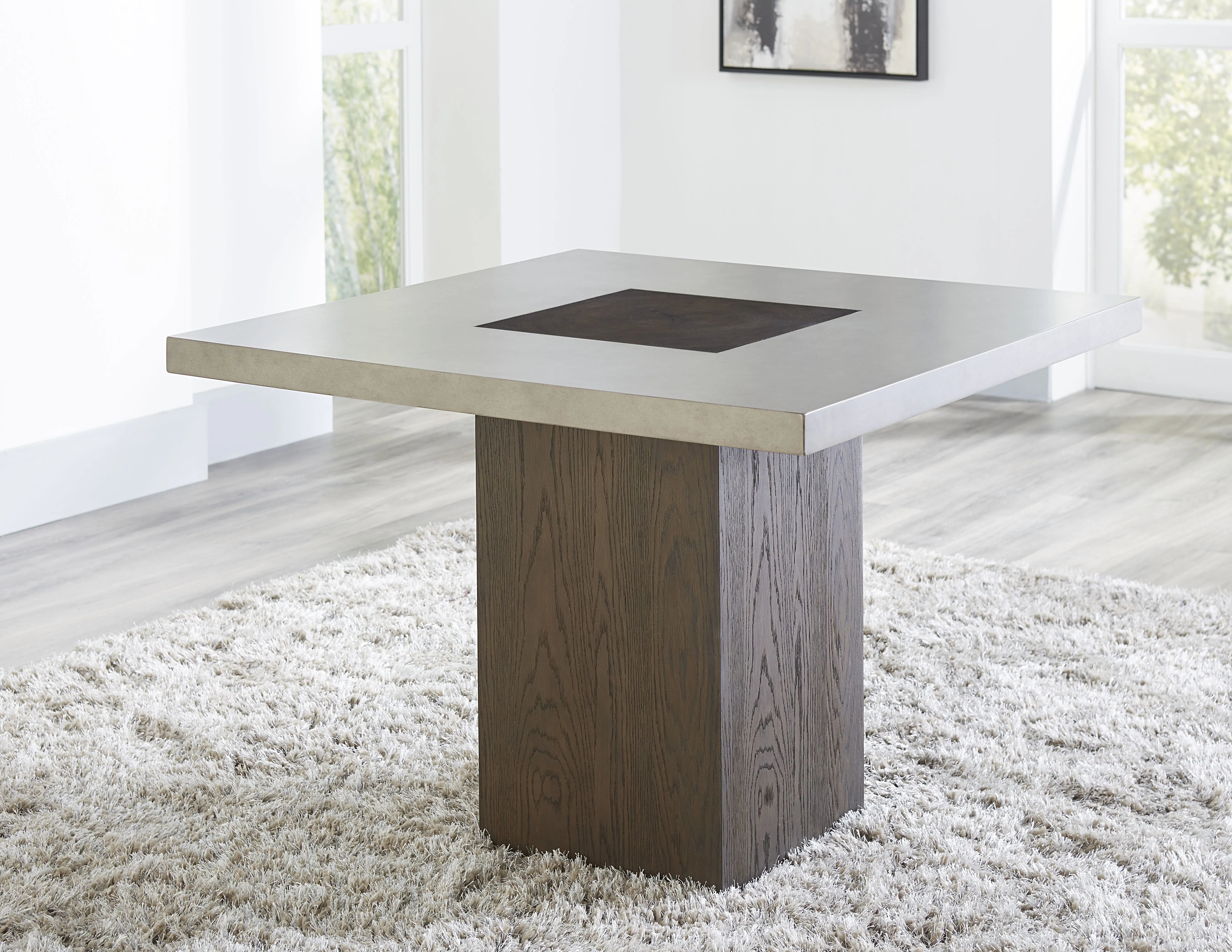 Modesto Concrete Table in Concrete/French Roast