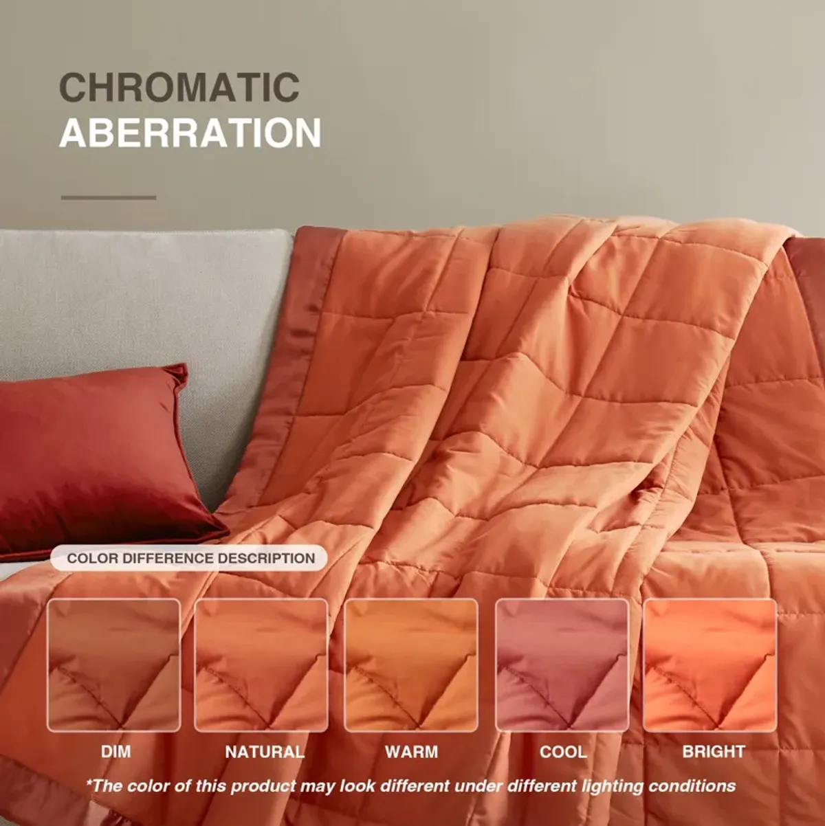 Lightweight Down Alternative Blanket with Satin Trim