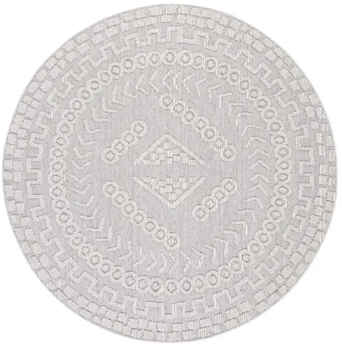 GLOBAL 202 Grey  6'-7' X 6'-7' Round Round Rug