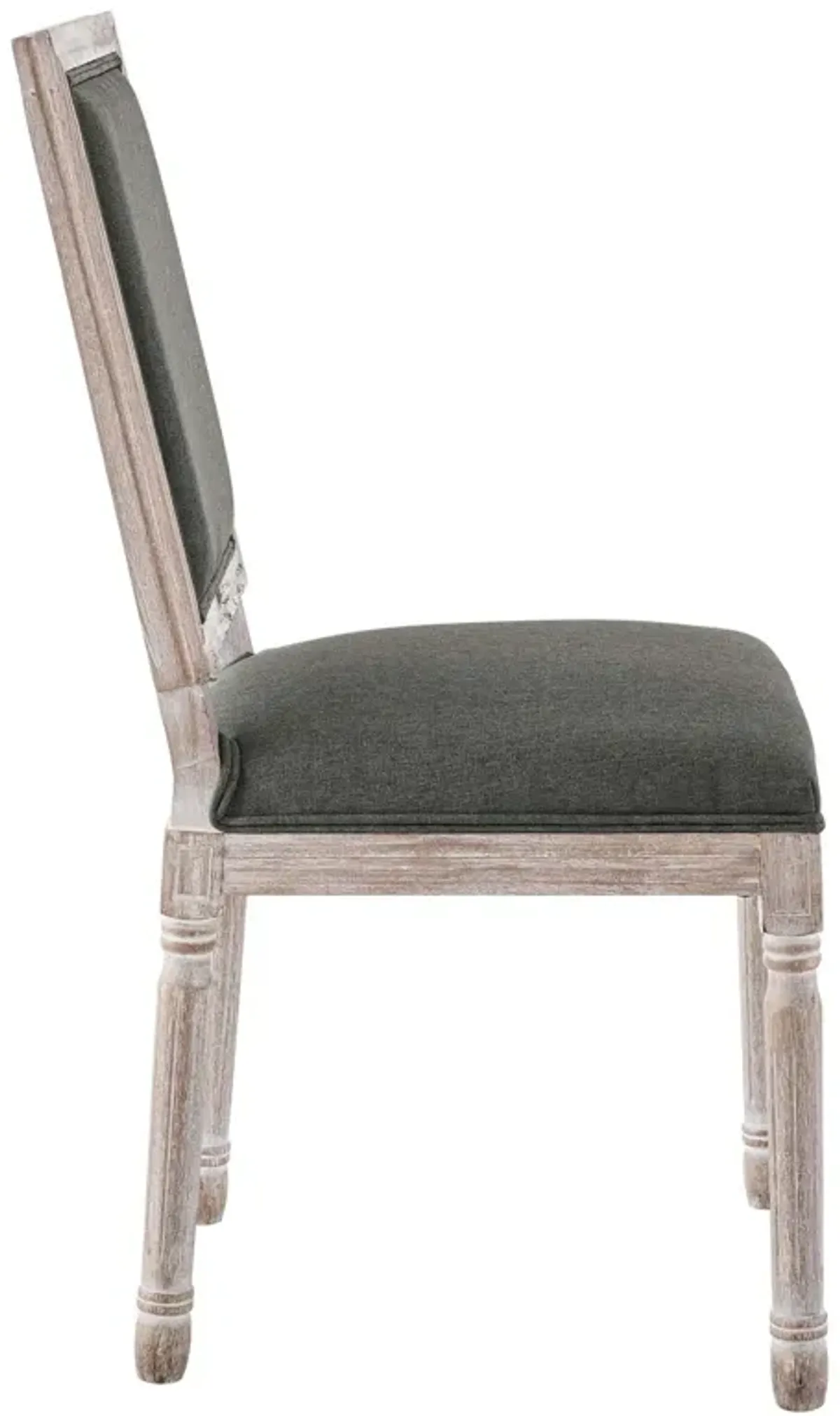 Court French Vintage Upholstered Fabric Dining Side Chair