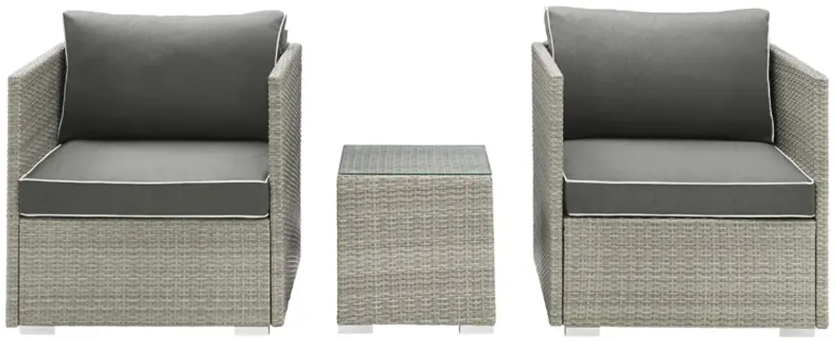 Repose 3 Piece Outdoor Patio Sectional Set