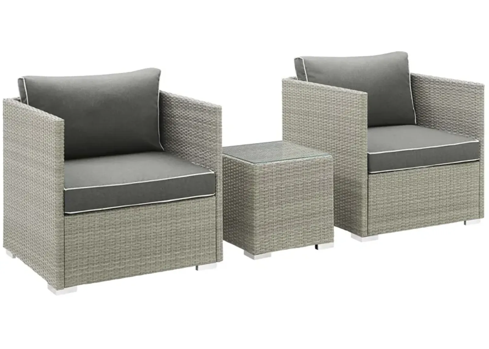 Repose 3 Piece Outdoor Patio Sectional Set