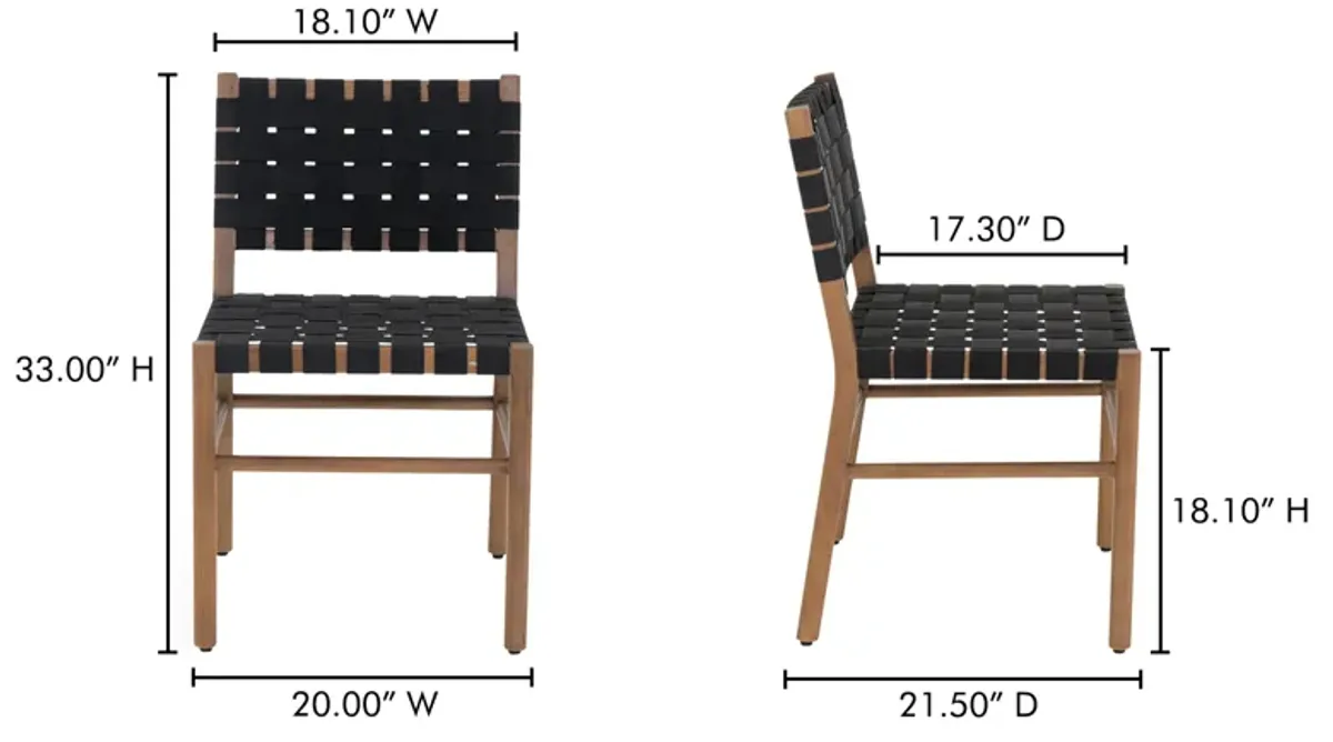 Mira Outdoor Dining Chair Black