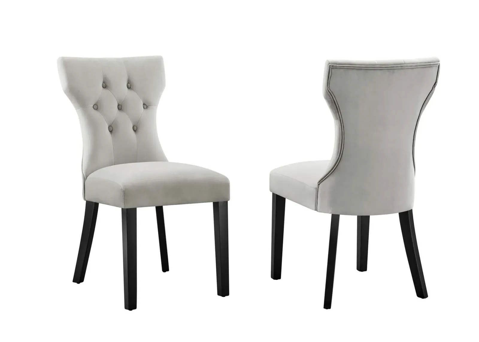 Silhouette Performance Velvet Dining Chairs - Set of 2