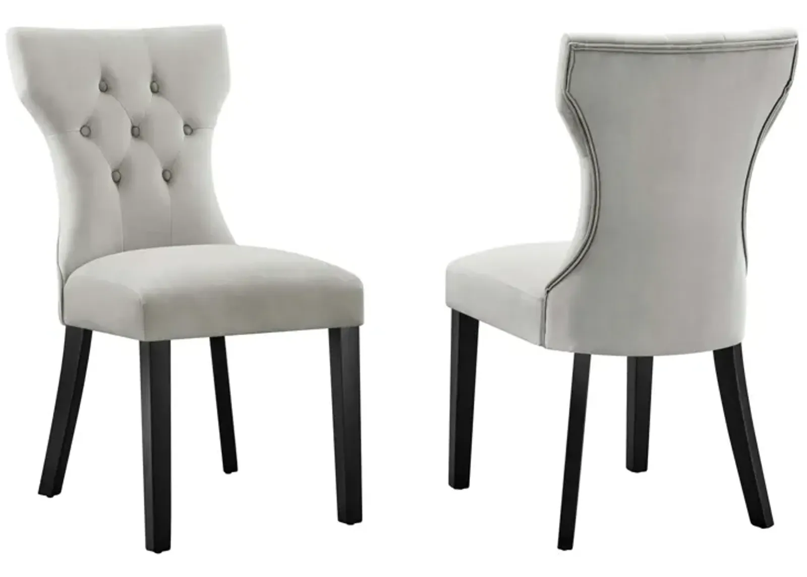 Silhouette Performance Velvet Dining Chairs - Set of 2