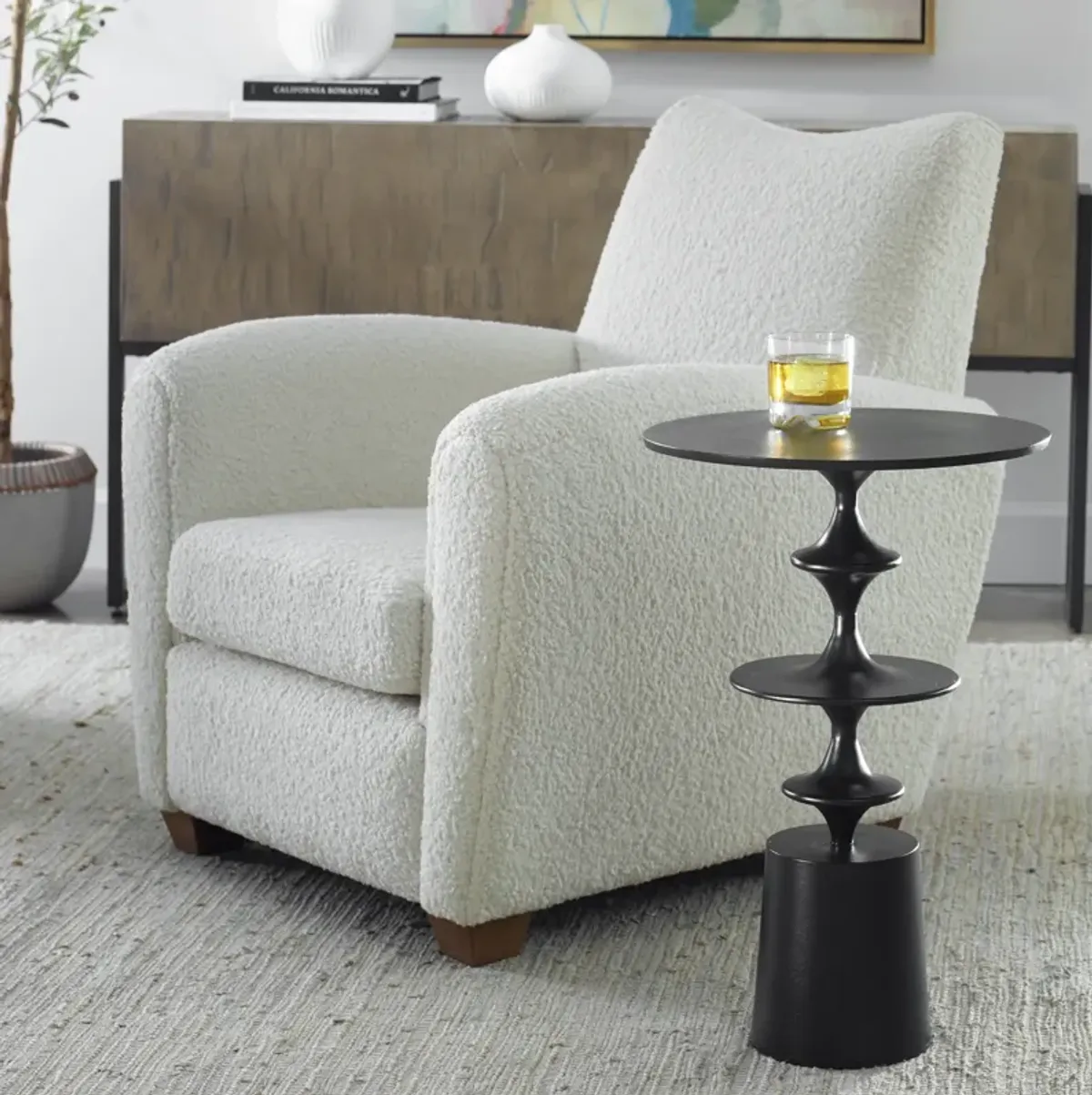 Flight Textured Accent Table
