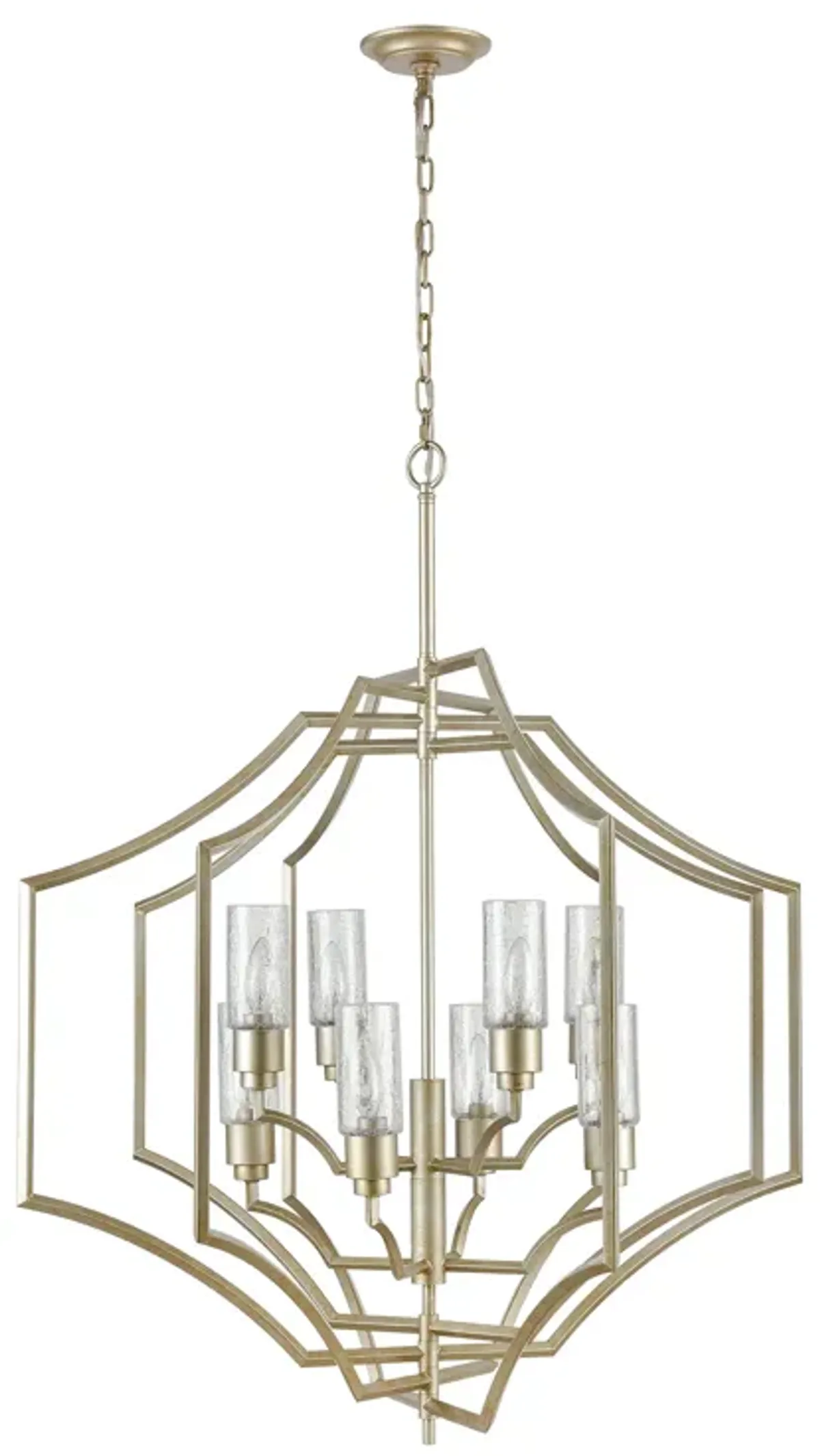 Cheswick 36" Wide 8-Light Chandelier - Aged Silver