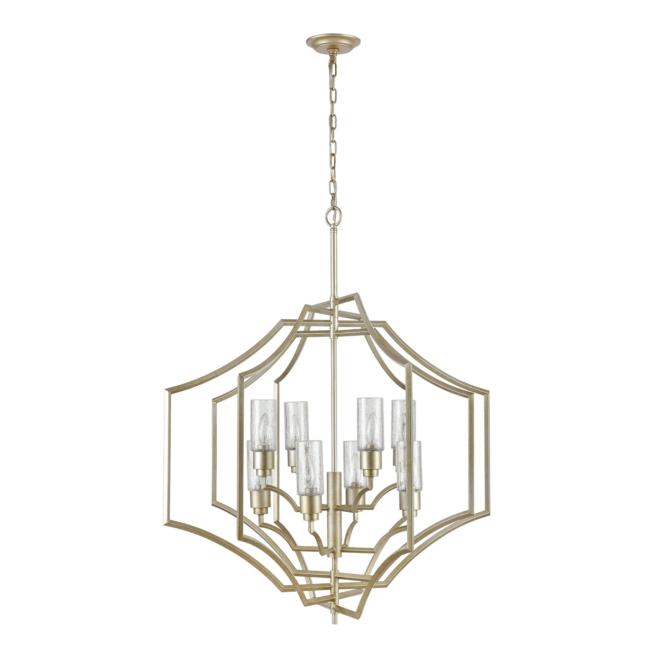 Cheswick 36" Wide 8-Light Chandelier - Aged Silver