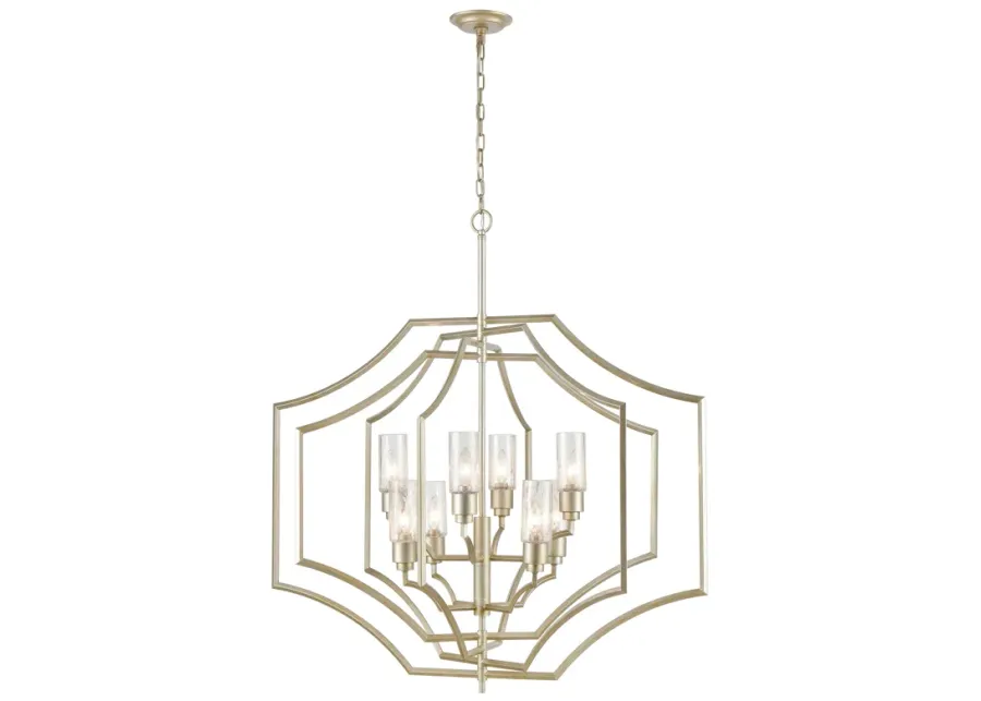 Cheswick 36" Wide 8-Light Chandelier - Aged Silver