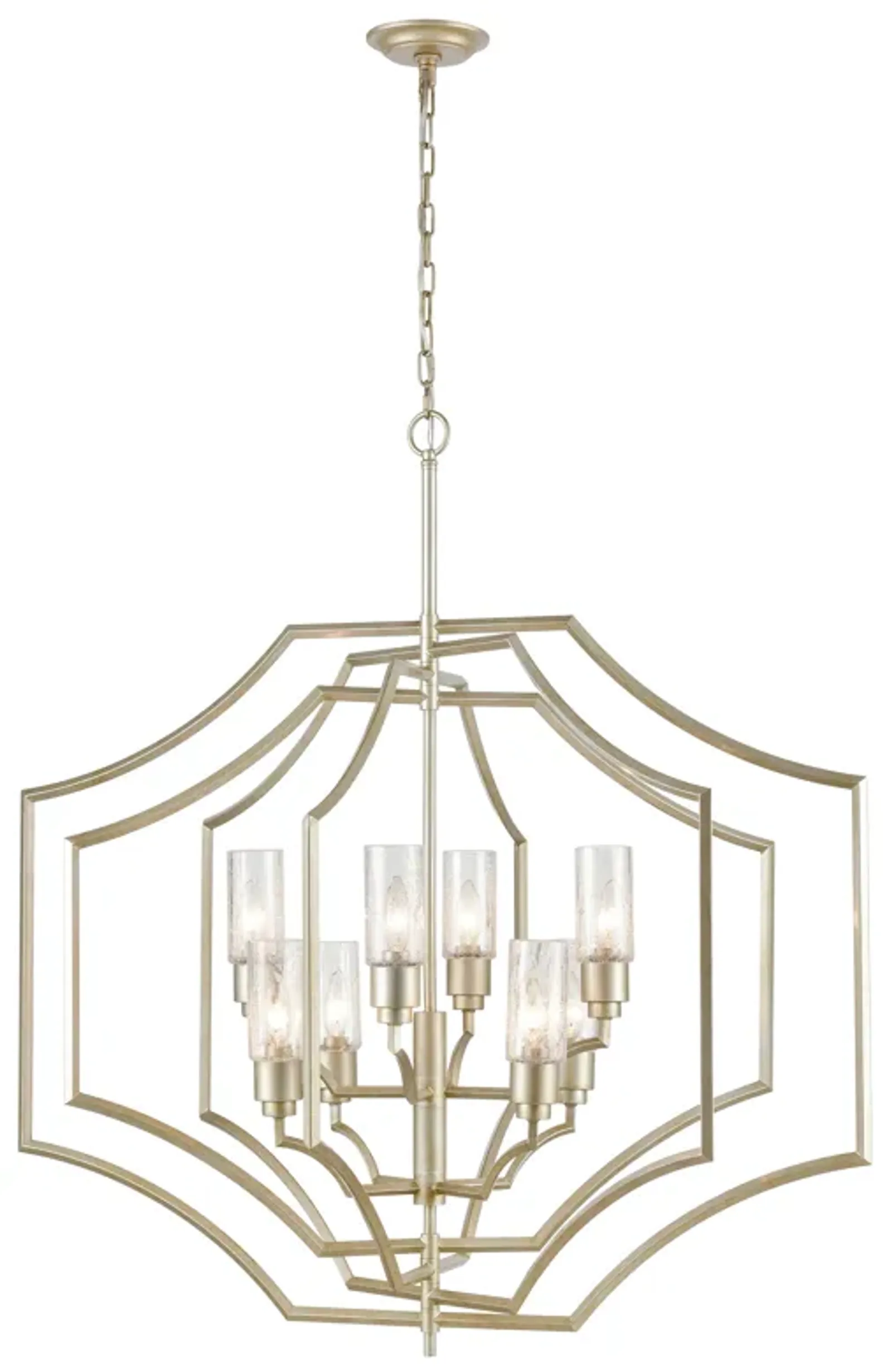 Cheswick 36" Wide 8-Light Chandelier - Aged Silver