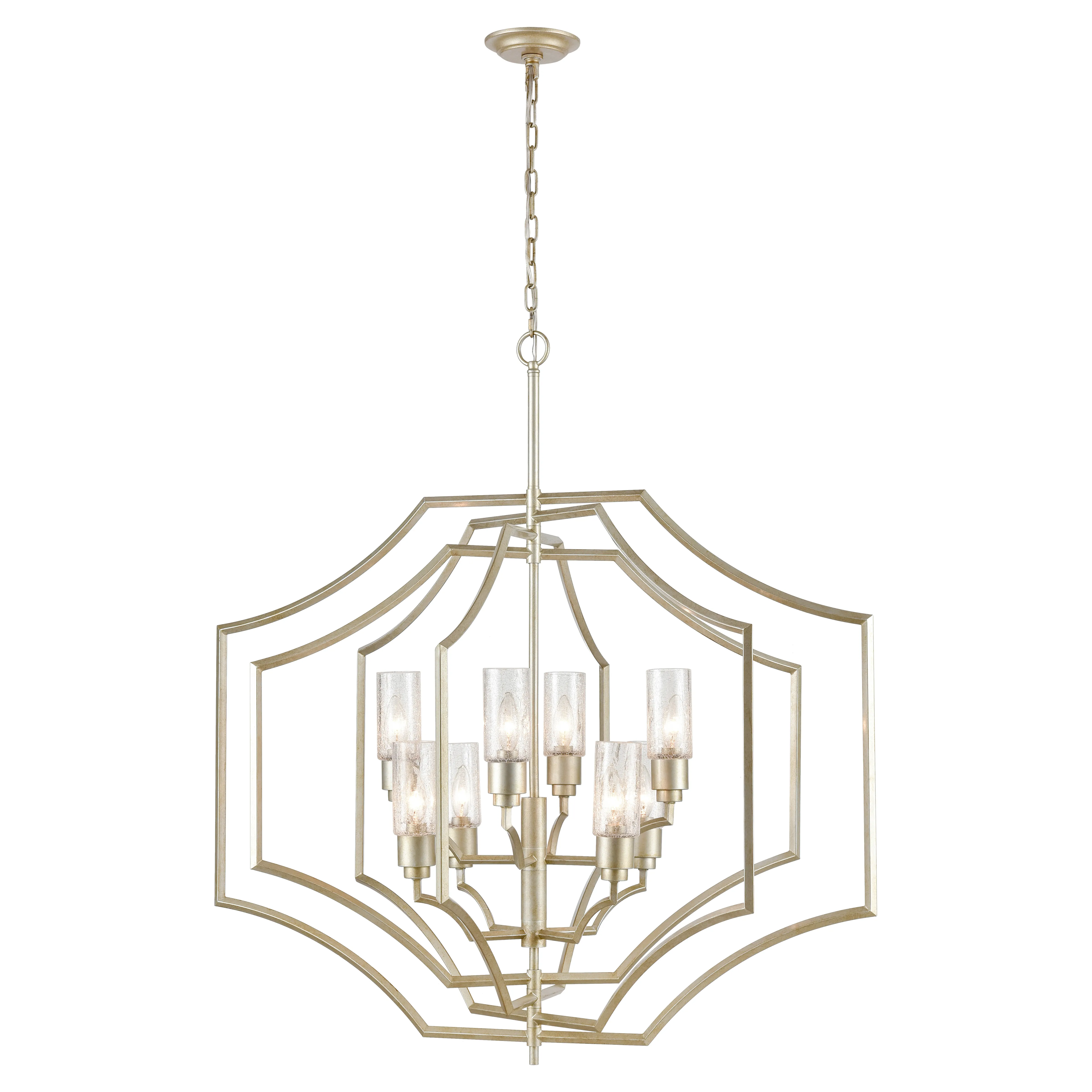 Cheswick 36" Wide 8-Light Chandelier - Aged Silver