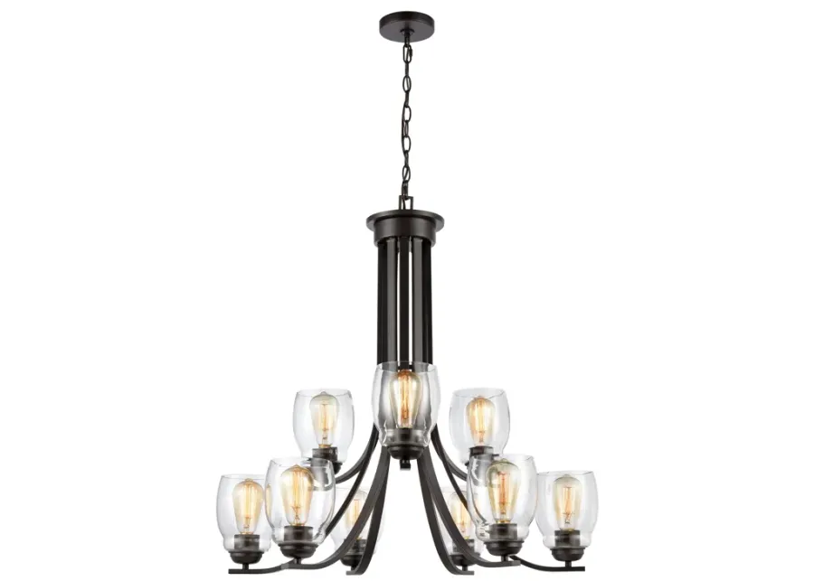 Calistoga 30.5" Wide 9-Light Chandelier - Oil Rubbed Bronze