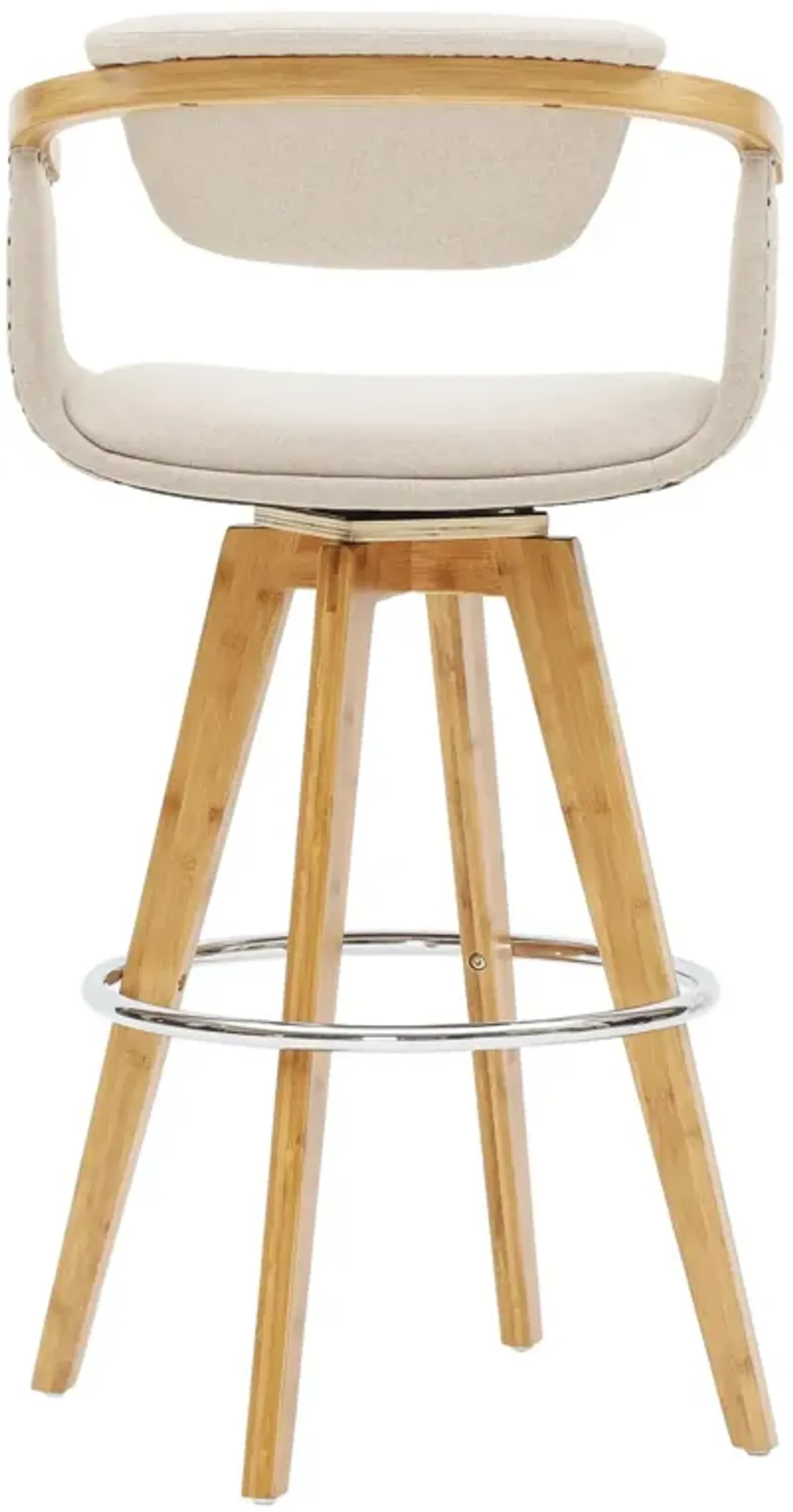 darwin kd fabric bamboo counter stool, stokes linen/natural