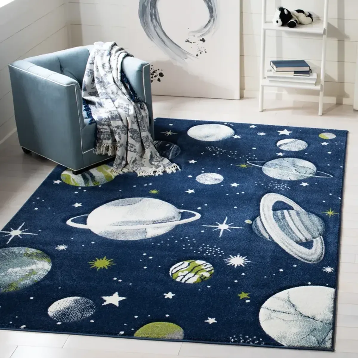 CAROUSEL KIDS 103 NAVY  2'-3' x 4' Accent Rug