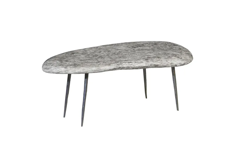 Skipping Stone Coffee Table With Forged Legs, SM