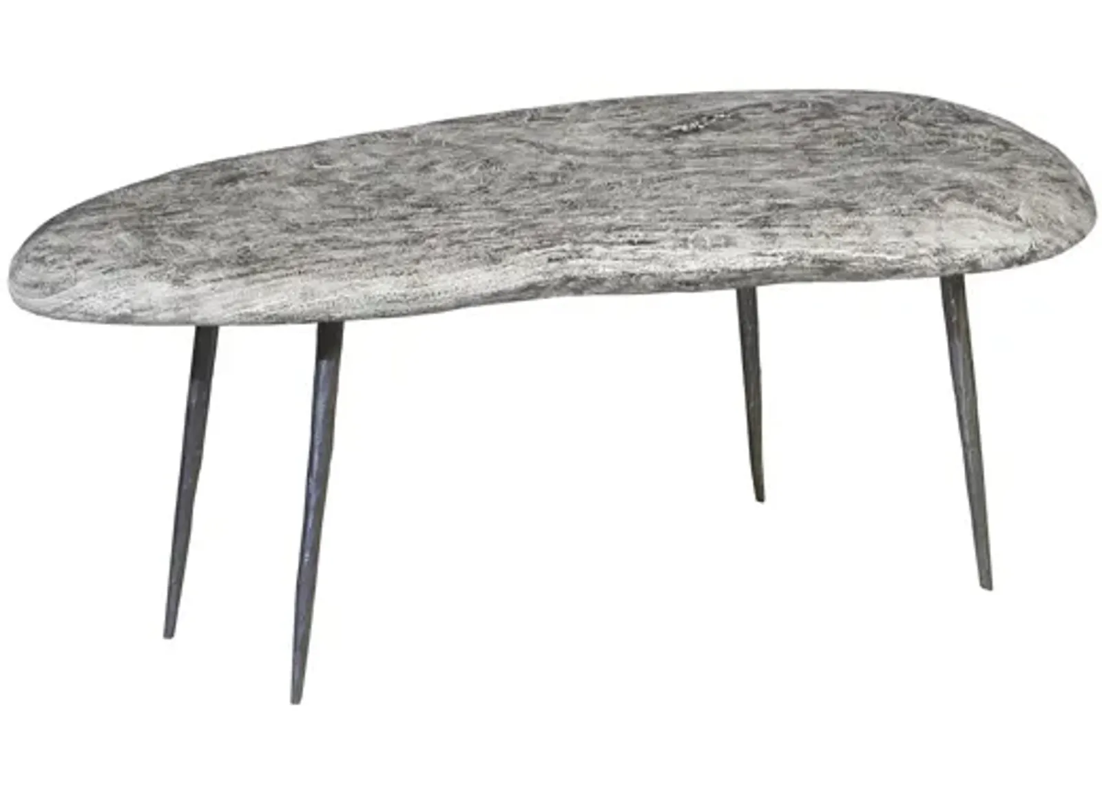 Skipping Stone Coffee Table With Forged Legs, SM