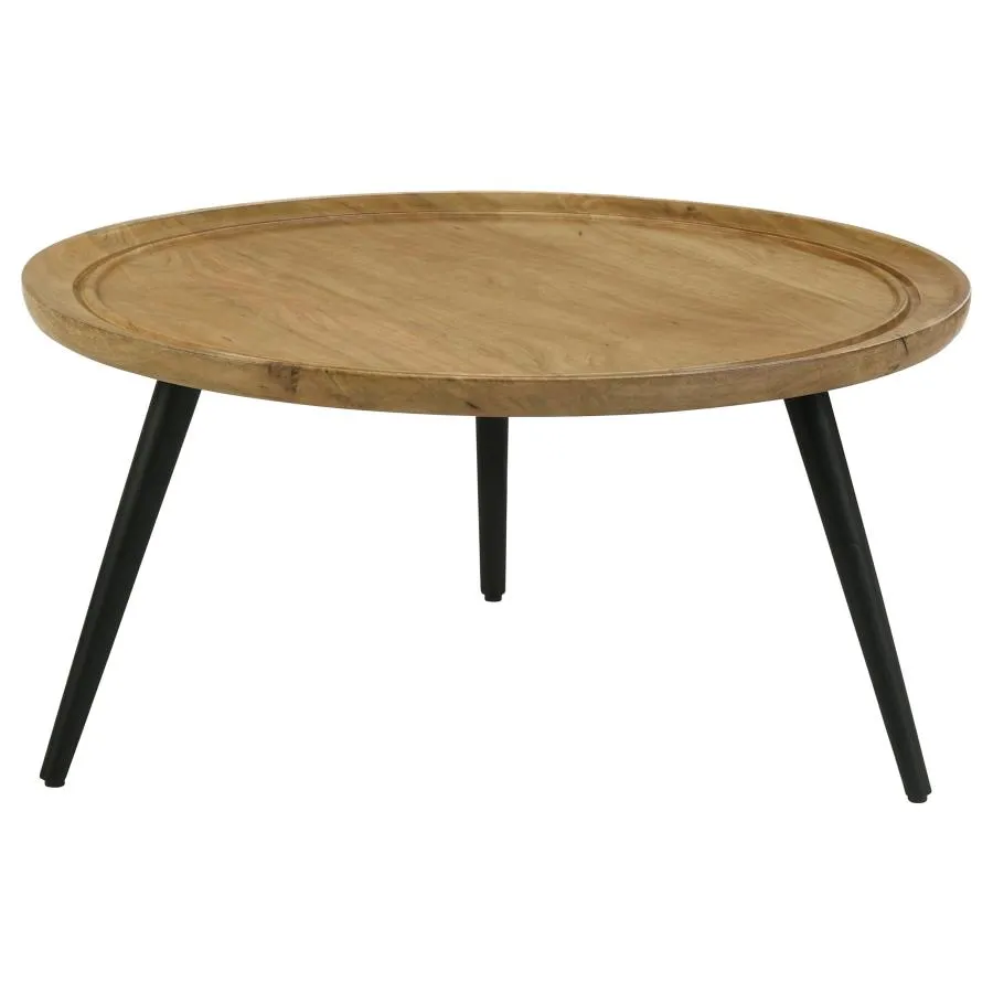 Aberdine Round Coffee Table with Trio Legs