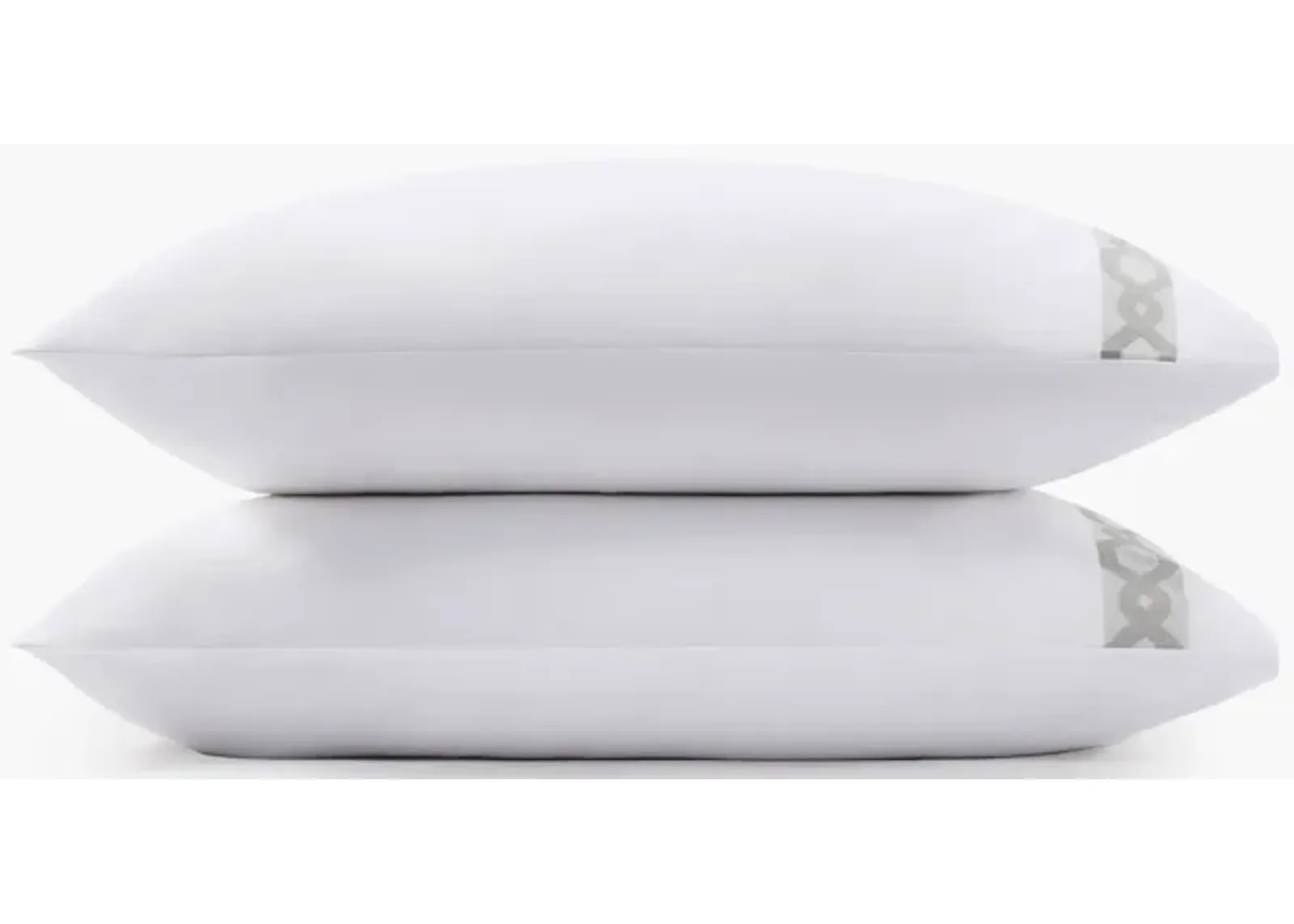 Croscill Signature Hem Grey 300TC Cotton Pillowcases