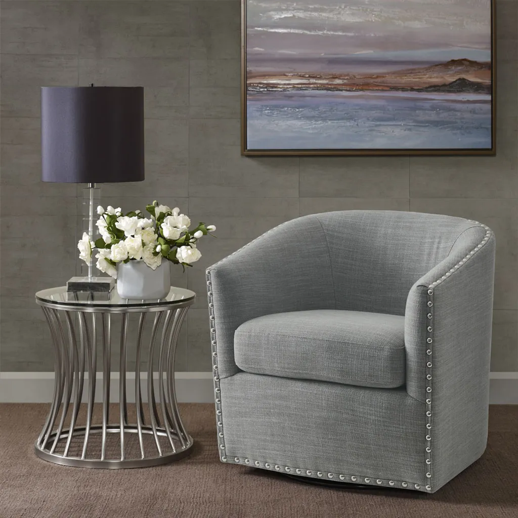 Madison Park Tyler Grey Swivel