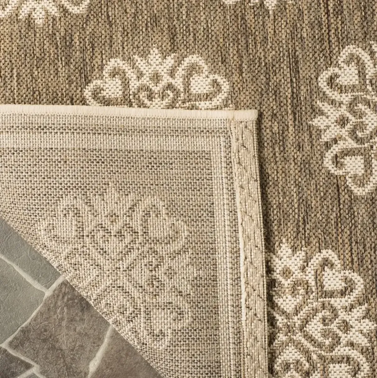 BEACH HOUSE 181 Beige 4' X 4' Round Round Rug